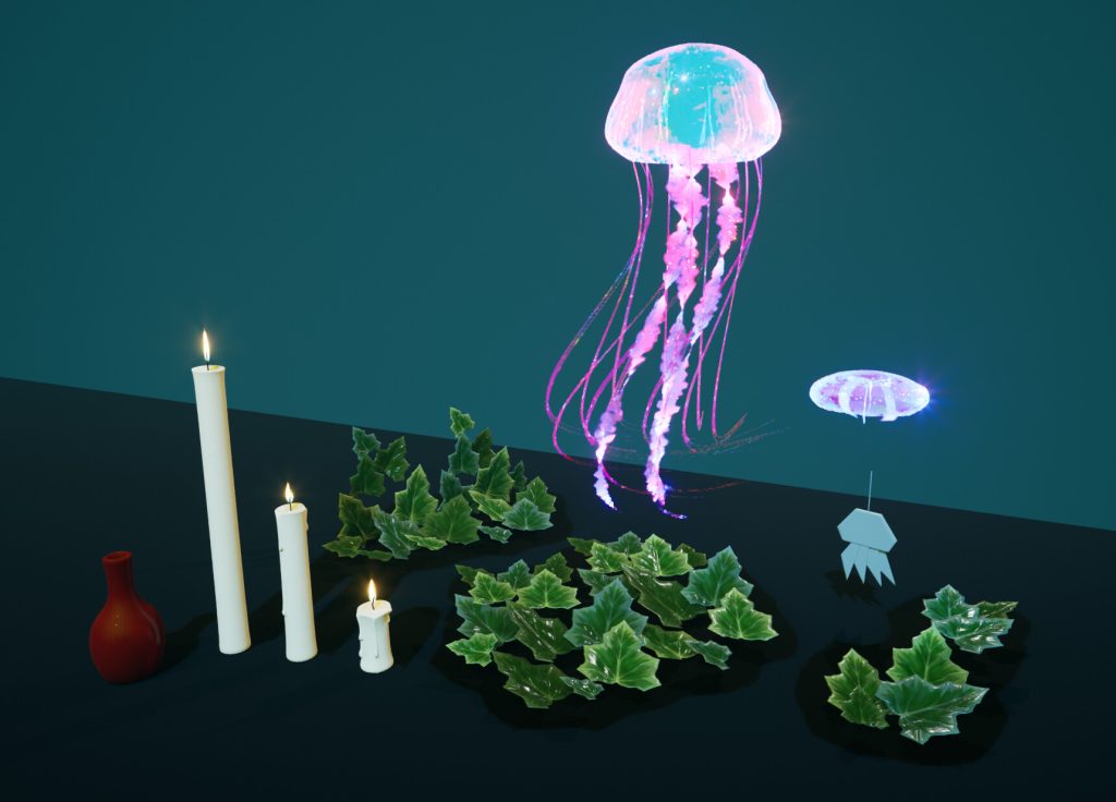 Small items from Jellyfish Shrine, a personal project by Nina Klos